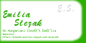 emilia slezak business card
